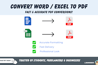 convert word or excel to PDF professionally with formatting