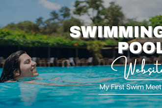 build a swimming pool service website, pool construction website design