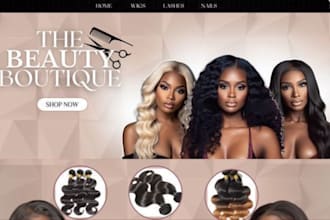 glamorous hair extension shopify store beauty hair website wig salon store