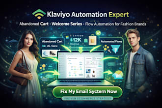 design klaviyo abandoned cart welcome series flow automation fashion brands