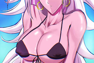 draw nsfw anime style female characters