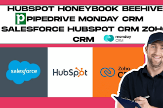 hubspot honeybook beehive pipedrive monday crm salesforce hubspot crm zoho crm