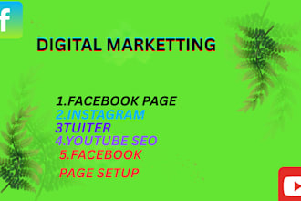 creat and set up facebook page for your business