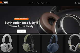 design lucrative headphone shopify headset store electronics gadget website