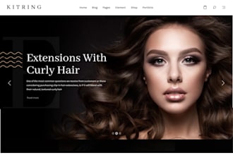 design hair extension shopify hair extension store wig saloon hair website