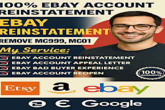 reinstate suspended ebay, remove mc011, mc999, mc172, mc113, ebay suspension