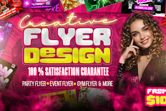 design flyers for party corporate food gym church school