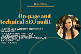do an onpage and technical SEO audit for your website