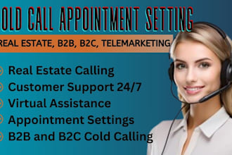 real estate cold calling, telemarketing appointment setters b2b b2c cold calling