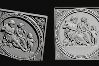 sculpt high quality 3d bas relief cnc design 3d coin model for 3d printing