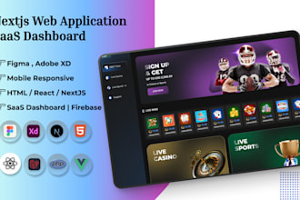 develop a custom nextjs web application or saas dashboard