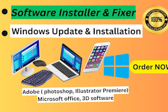 fix, repair windows computer, laptop, mac and install software remotely