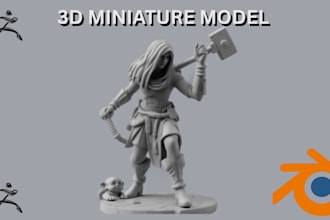 sculpt custom 3d model, 3d printing, stl file, 3d miniature in zbrush
