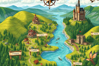 create custom illustrated maps for books, events, and branding