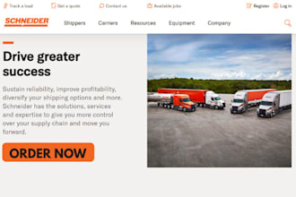 develop professional logistics freight trucking cargo moving company website