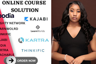 setup mighty networks podia thinkific kajabi learnworlds online course website