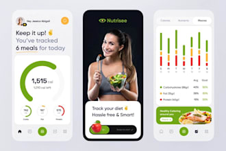 build ai nutrition planner app, calorie tracker app, diet app, fitness meal app
