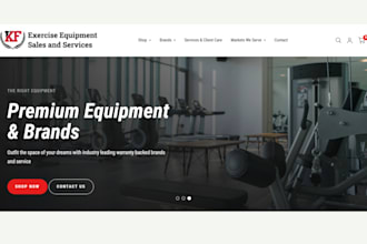 design high converting gym equipment shopify website fitness dropshipping store