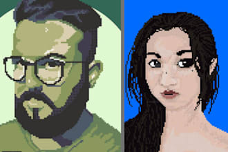 create pixel art pixel portrait pixel characters pixel avatar
