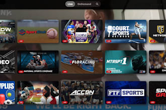 develop iptv app, live tv app, sport channel, smart tv app with subscription