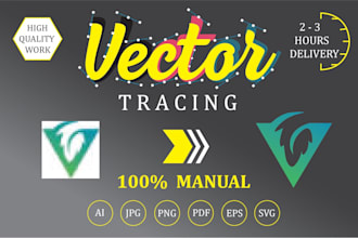 do vector tracing, and recreate the logo or image to vector in adobe illustrator