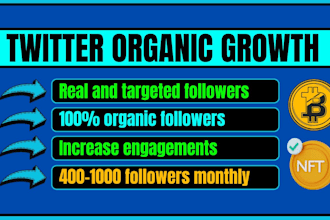 do twitter marketing for nft related organic followers growth