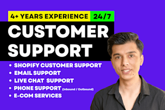 be your customer service representative and provide ecommerce support