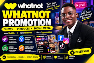 promote your whatnot show and optimize your product listings