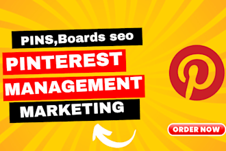 setup and optimize pinterest pins, marketing and board
