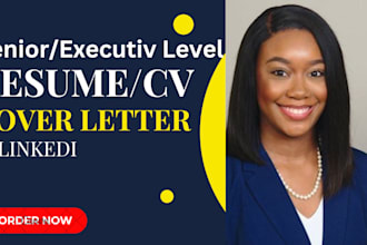 write your senior executive CV, resume, cover letter and optimize your linkedin