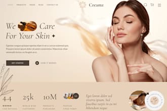 design skincare website cosmetics makeup store skin care beauty salon website