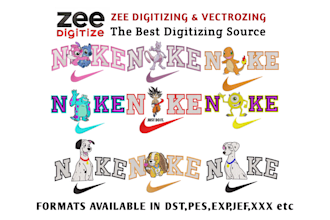 do embroidery digitizing design into any format files in just 1 hour