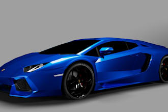 ultra exterior car render,lamborghini gta v,body kit, r c game,vfx car animation