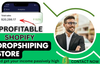 create profitable shopify website, dropshipping store, for passive income