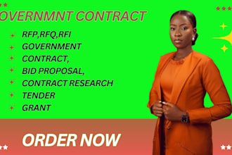 write rfp, rfq, rfi,  secure government contract, grant