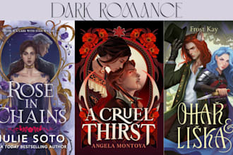 illustrate dark romance book cover, erotica, horror, fantasy, scifi book cover