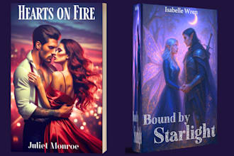 do steamy romance book cover design dark fantasy romance book cover illustration