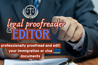 professionally proofread and edit immigration or visa document, loe cover letter