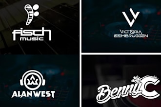 design unique modern dj music, studio and entertainment logo