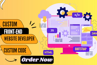 build your frontend project with HTML,CSS, bootstrap and js