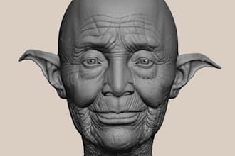 create 3d printer head sculpt custom 3d sculpt, head sculpture 3d model