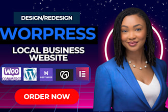 design wordpress local business website for plumber, electrician hvac website