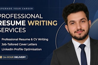 deliver 24 hours professional resume maker and tech CV writing