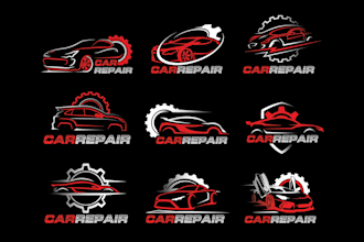 design automotive, detailing, car wash, racing, auto care, racing number logo