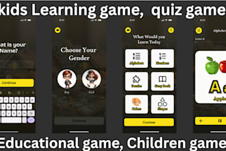 develop quiz game educational game kids learning app children game