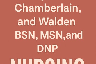 expertly handle capella, chamberlain, and walden, bsn, msn, and dnp nursing