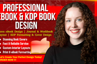 do canva ebook design kdp journal workbook lead magnet planner interior design