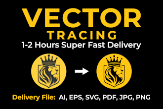 vector tracing, redraw, convert image to vector, vector logo, vectorize image