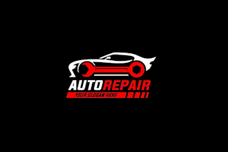 make unique modern auto garage or repair logo and any graphics design