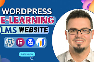 build wordpress elearning lms website with learndash, learnpress